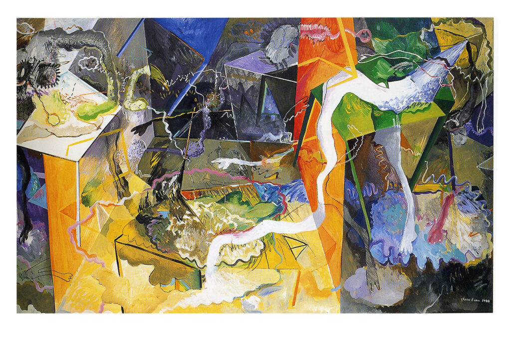 INTERIOR CON SILLA1989. 120 x 200 cm (Mixta/tabla)